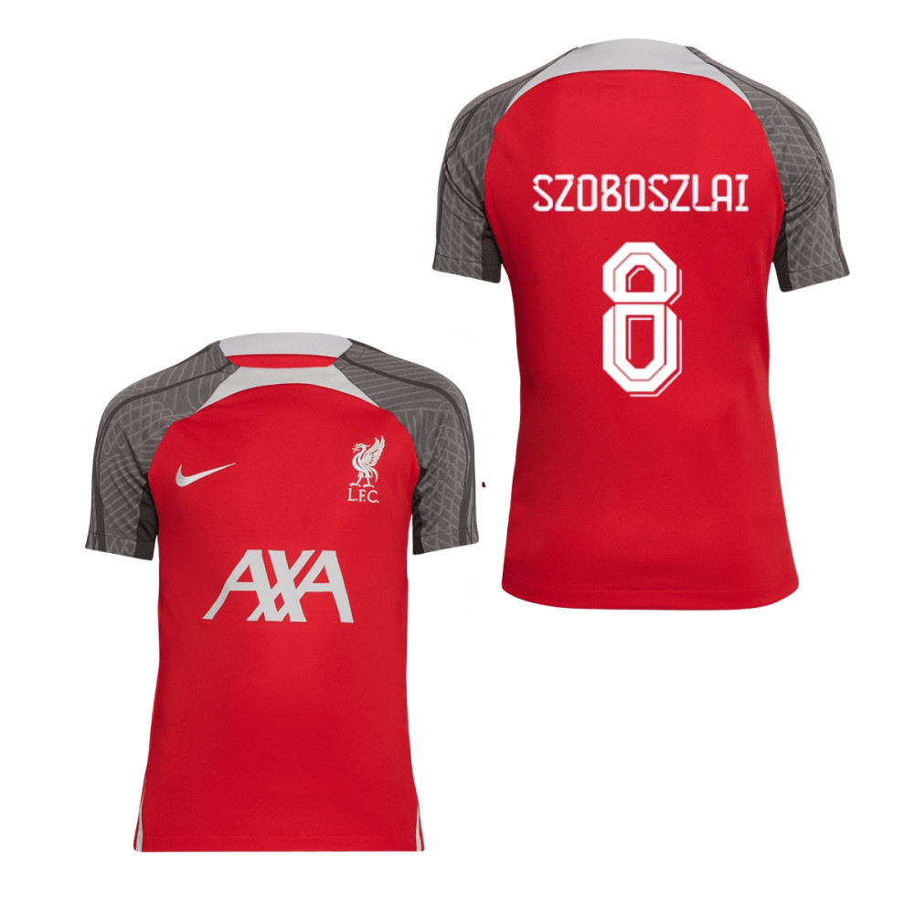 Liverpool mez felső gyerek NIKE SZOBOSZLAI 8 2023 24 piros s