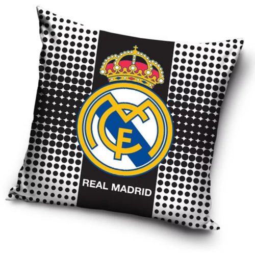 Real Madrid párna 40x40cm fekete-fehér