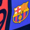 Barcelona póló felnőtt FLAG sötétkék